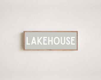 Framed Lakehouse Sign | Decor for Lakehouse | Lakehouse Wall Decor | Lake Wawasee  | Lakehouse Art | Lakehouse Designs