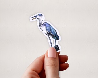 Blue Heron Sticker | Sticker | Lake Life | Stickers for Cooler | Bird Stickers | Stickers | Lake Stickers | Water Fowl