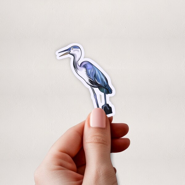 Blue Heron Sticker | Sticker | Lake Life | Stickers for Cooler | Bird Stickers | Stickers | Lake Stickers | Water Fowl