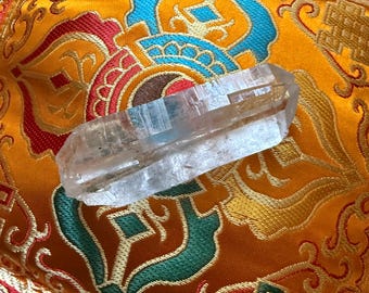Arkansas Quartz Soulmate Twin, RAW, Keyed Base, Light Barnacle Dusting, Amazing Clarity, 72.30 Grams, CR12505