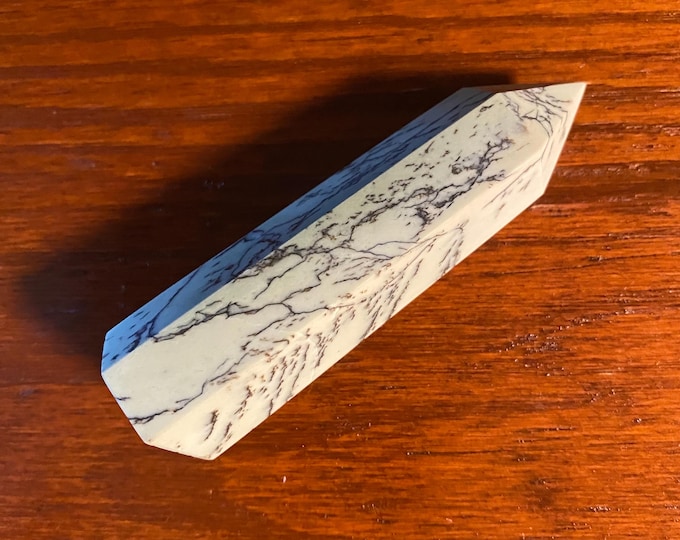 Sage Jasper, Dendritic, Green, Polished Standing Tower, 72.50 Grams, CR12147