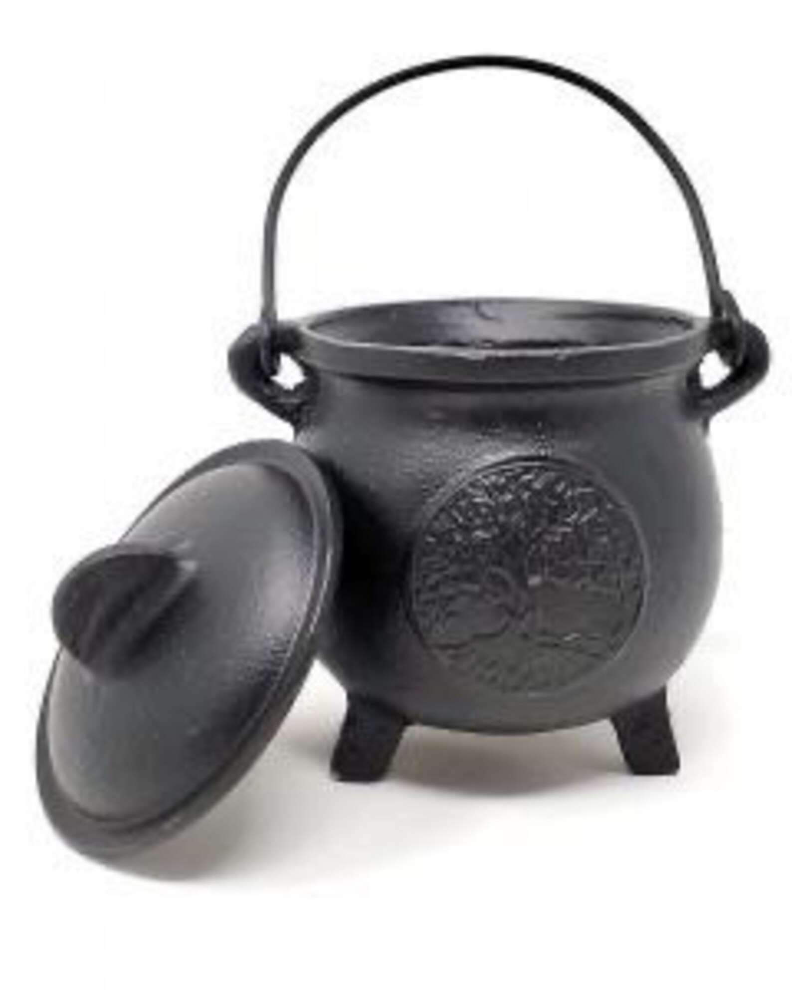 Larger 8 Solid Cast Iron Cauldron/lid Plain or Tree of Life Etsy