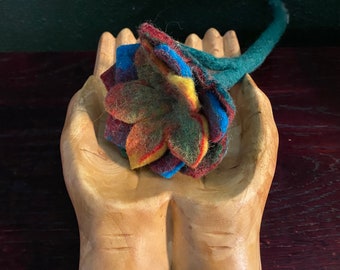Wooden Hands Offering Bowl, Hand Carved & Finished,  5-1/2"W x 7-1/2"L x 2"H, India, RIT11738