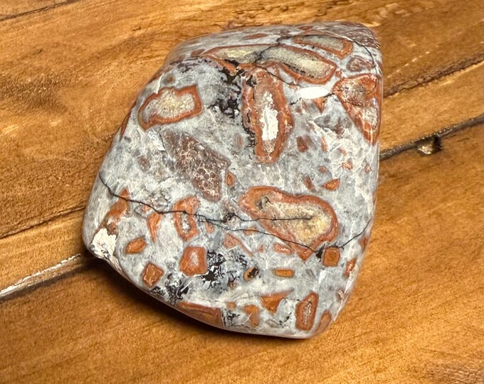 Paisley Jasper Palm Stone, 1/3 LB- Polished, 187.20 Grams, New Mexico, CR12756