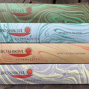 Auroshika Traditional Stick Incense, * Choose Your Scent, 8” Sticks x 10 Sticks Per Pack