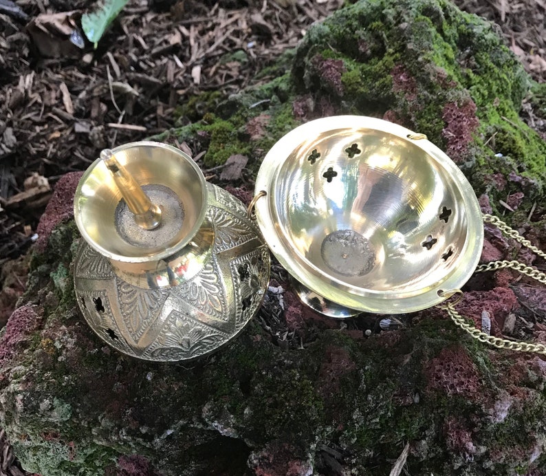 Hanging Incense Burner Kit Solid Brass Complete Kit with Etsy