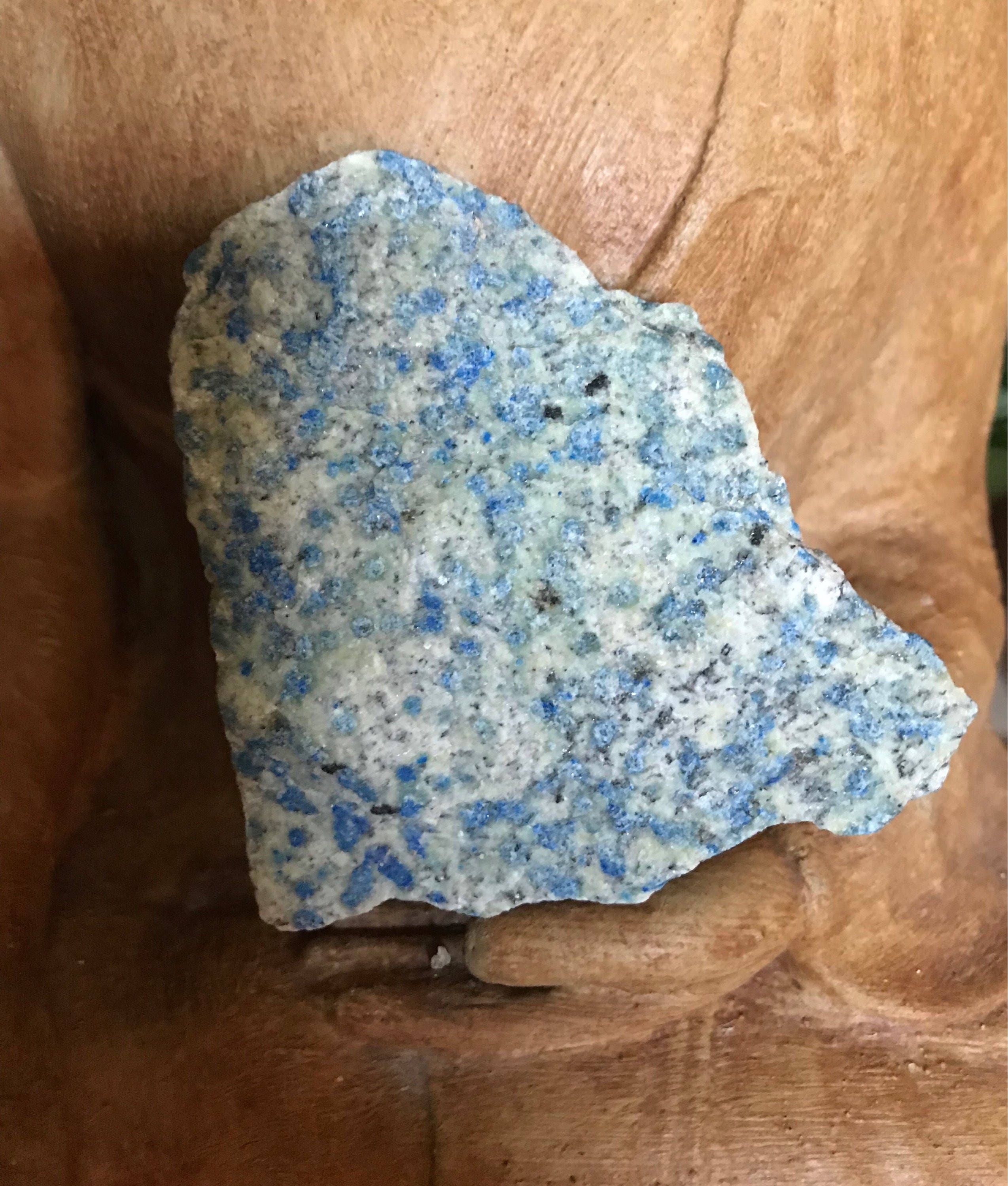 K2 Stone Raw Azurite In Granite Standing K2 Mountain Pakistan 234 3 Grams Cr3059