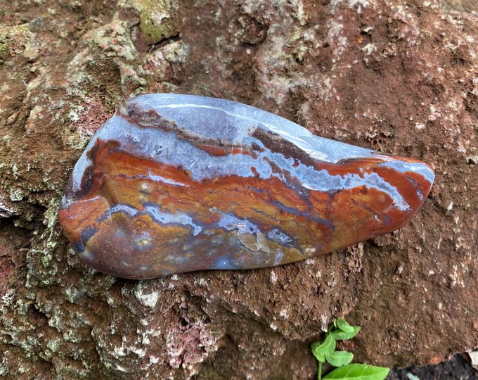 Red Zebra Lace Agate, 1 LB- Polished Stone, India, 423.50 Grams, CR12075