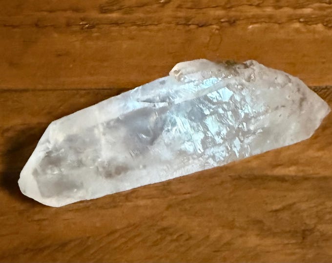 Lemurian Seed, RAW, Tabular, Heavily Etched, Bridge Crystals, Veils, Manganese Inclusion, Brazil, 109.70 Grams, CR12486