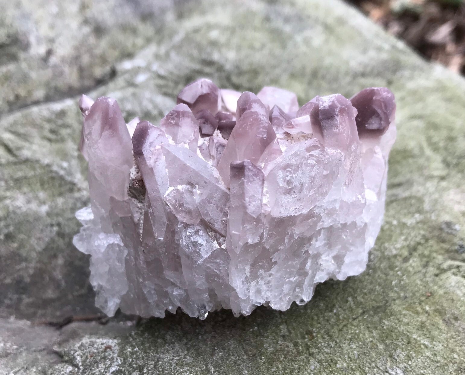 1/4 lb Lithium Quartz Cluster, Raw, Full Crystal, Limonite, Calming