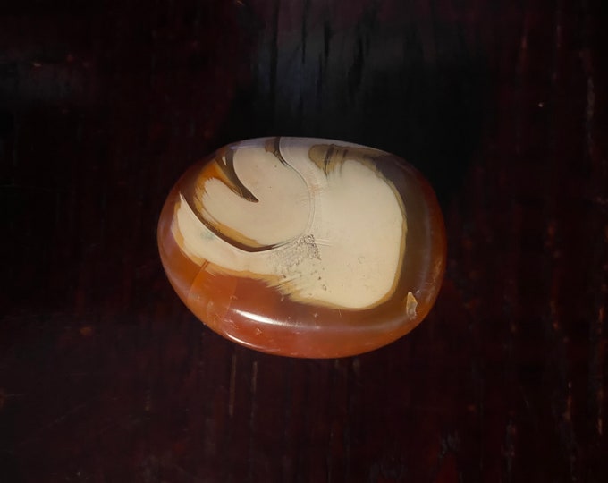 Carnelian Palm Stone, Polished, Madagascar, 58.20 Grams, CR11476