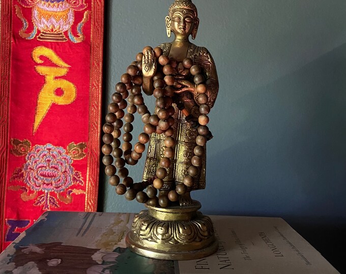 Standing Buddha, 2 LBS+ Solid Brass, 7-3/4” Tall, Highly Detailed, RIT7059
