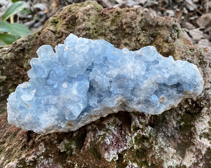 Celestite Cluster, 1-3/4 LBS+  Sky Blue, Crystal on Matrix, Madagascar, 795.20 Grams, CR10944