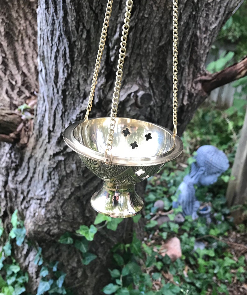 Hanging Incense Burner Kit Solid Brass Complete Kit with Etsy