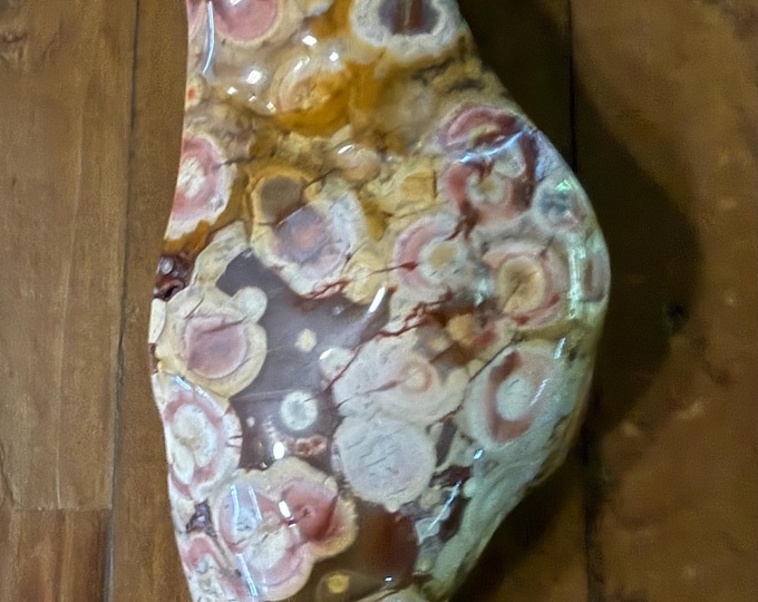 Birdseye Jasper, 3/4 LB+ Polished, Freeform Cabinet Stone, Mexico, 348.40 Grams, CR12749