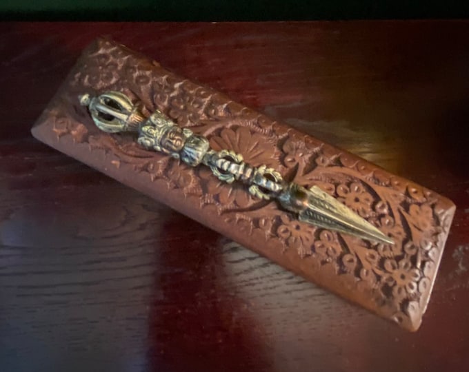 Tibetan Kila, Phurba, Kilaya, Copper & Brass Ritual and Prayer Tool, Himalayan, Bind Negative Energies, 6 "