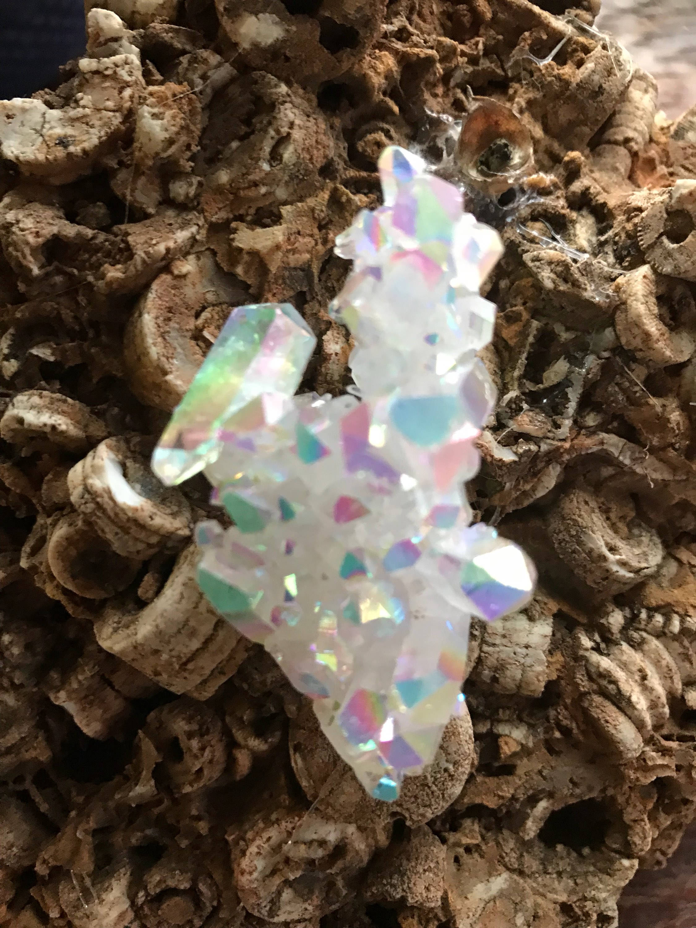 Opal Aura Quartz, Cluster, 24.7 Grams, CR2669