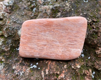 Salmon Moonstone, Polished, 50.70 Grams, South Dakota, CR11511
