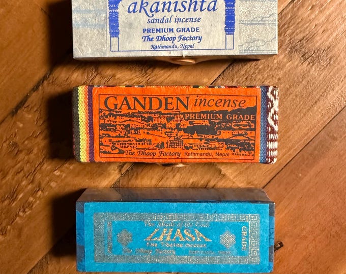 Dhoop Factory Incense, Boxed, 100% Pure Herbal Tibetan Incense, Lotka Gift Boxed, No Perfumes, Oils, or Dyes