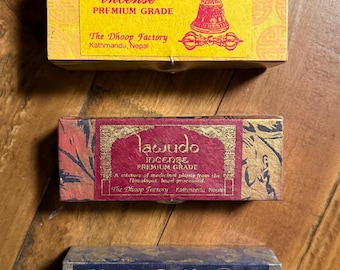 Dhoop Factory Incense, Boxed, 100% Pure Herbal Tibetan Incense, Lotka Gift Boxed, No Perfumes, Oils, or Dyes