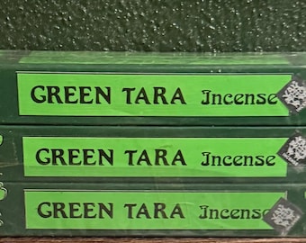 Green Tara Incense, Organic Herbs, Resins, & Spices, Box of 14 sticks, 5.5" Each