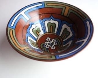 Newari Soup Bowl, 1 LB+ Handcrafted Fired Pottery, Nepal, Food Safe, Dishwasher Safe