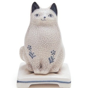 Ceramic Incense Burner for Japanese Incense, Incense Included, Japan, Choose Cat or Rabbit