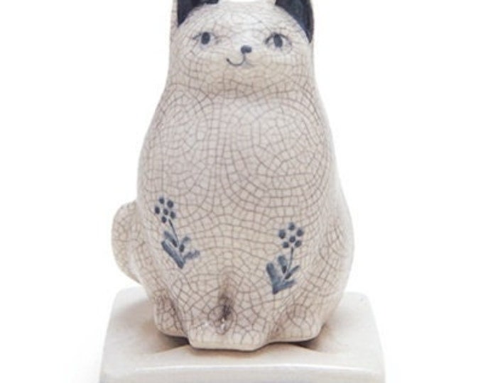 Ceramic Incense Burner for Japanese Incense, Incense Included, Japan, Choose Cat or Rabbit