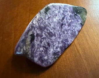 Charoite, Polished Freeform Palm Stone, Russia, 91.60 Grams, CR12672