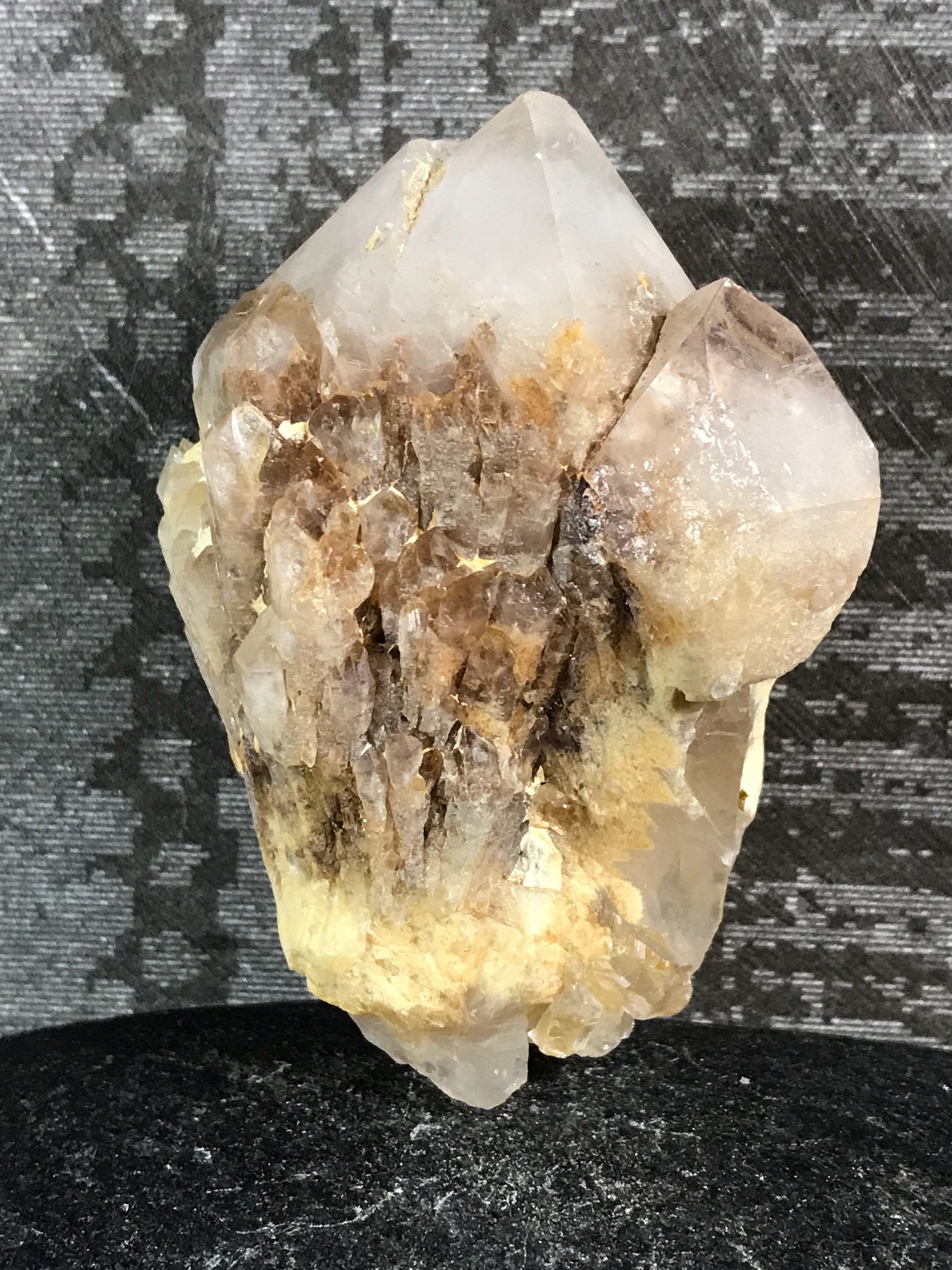 Candle Quartz, Raw Elestial, Madagascar, Mine Fresh, Hematite Included