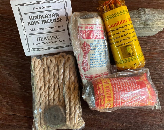 Rope Incense, CHOOSE From Various Scents, Nepal, India