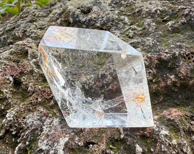 Tabular Quartz, 1/4-1/3 LB, Clear, Polished, 128.60 Grams, Brazil, CR12496