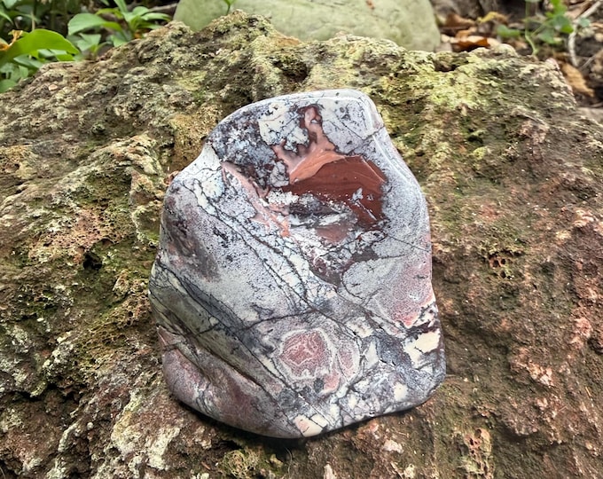 Porcelain Jasper Standing Stone, 1/2 LB+ Freeform, Polished, 233.60 Grams, CR12755