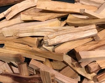 PALO SANTO Sticks OR Crushed, 4 Ounces, Sustainable, Peru, 4" + Average Stick Length, Average 12 Sticks = 4 Ounce