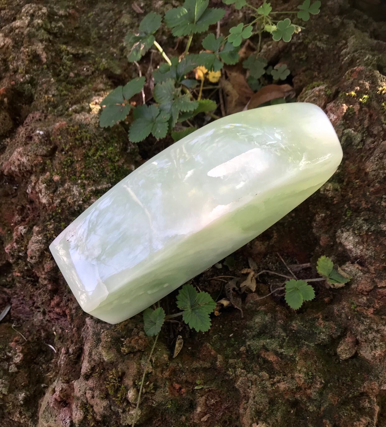 Sold to Karlie 10/20*3/4 LB JADEITE, Polished Standing Stone, 343.4