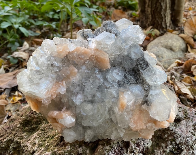 Apophyllite, XL Zeolite Cluster with Peach Stilbite, India, 1848.20 Grams, 4 LBS+ CR10629