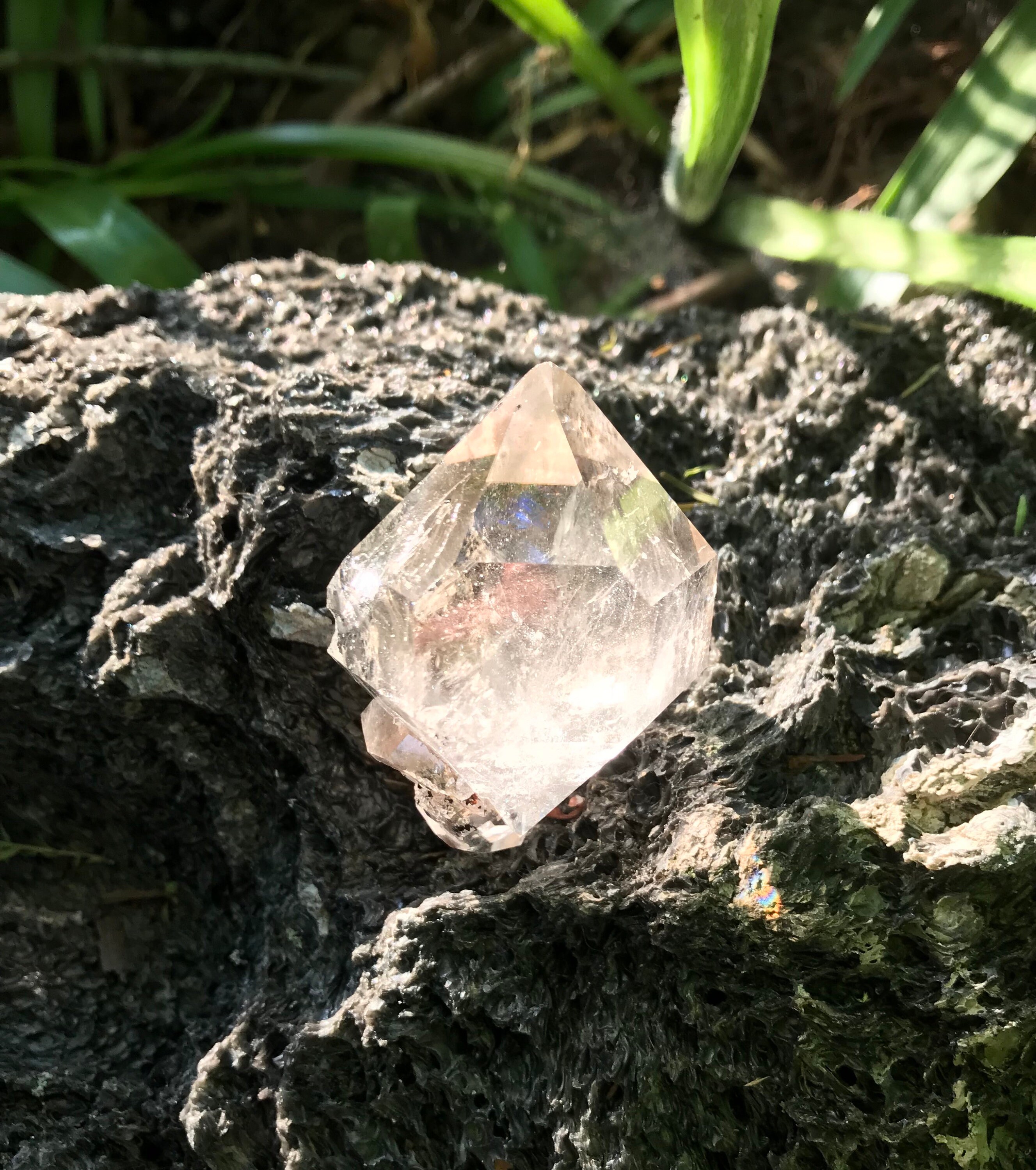 Large DT Herkimer Diamond, Attunement Stone, Raw, Clear, Rainbow ...