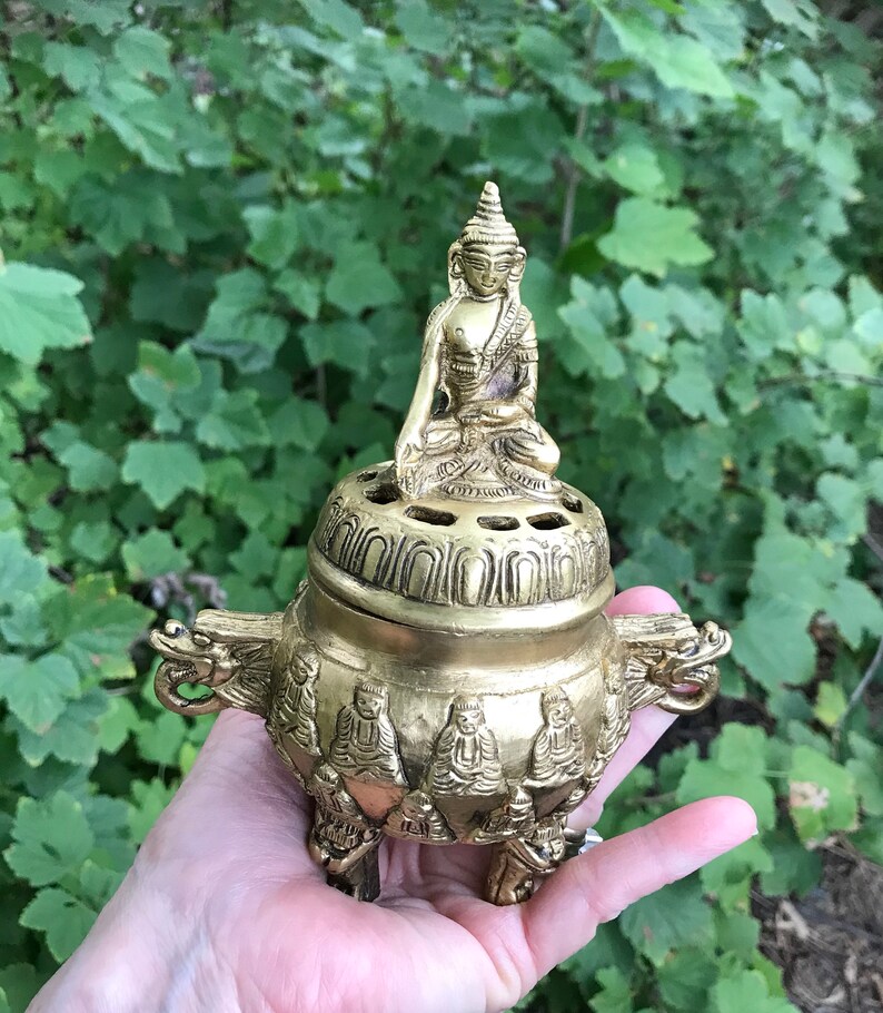 Tibet Zen Buddhist Metal Incense Burner Creative Lotus Durable Aroma