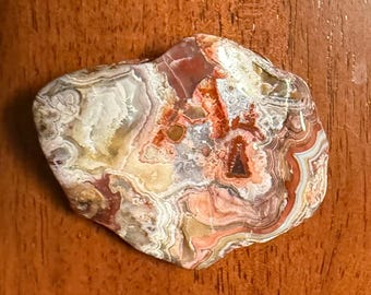 Crazy Lace Agate, 1/3 LB++ Free Form Polished Palm Stone, Orbicular, Botryoidal, Beautiful Color & Patterning, Mexico, 181.40 Grams, CR12745