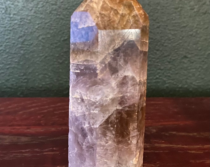 Super Seven™ Melody Stone, Polished, 1/2 LB+ Standing Stone, Silver Veils, Brazil, 257.00 Grams, CR10927