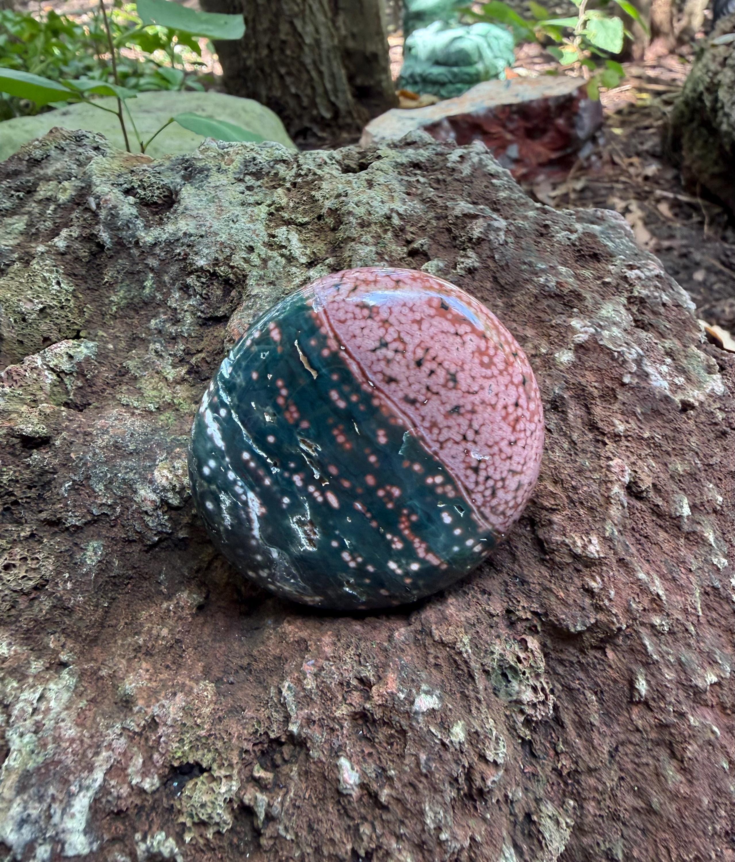 Ocean Jasper Palm Stone - Etsy