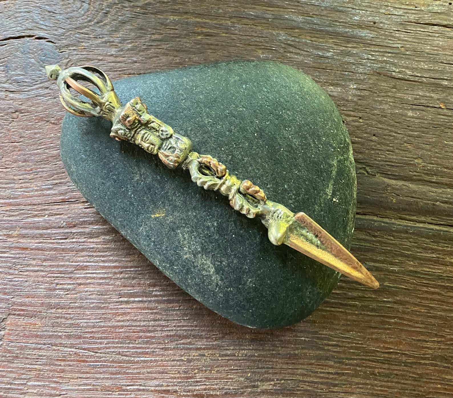 Tibetan Kila, Phurba, Kilaya, Copper & Brass Ritual and Prayer Tool ...