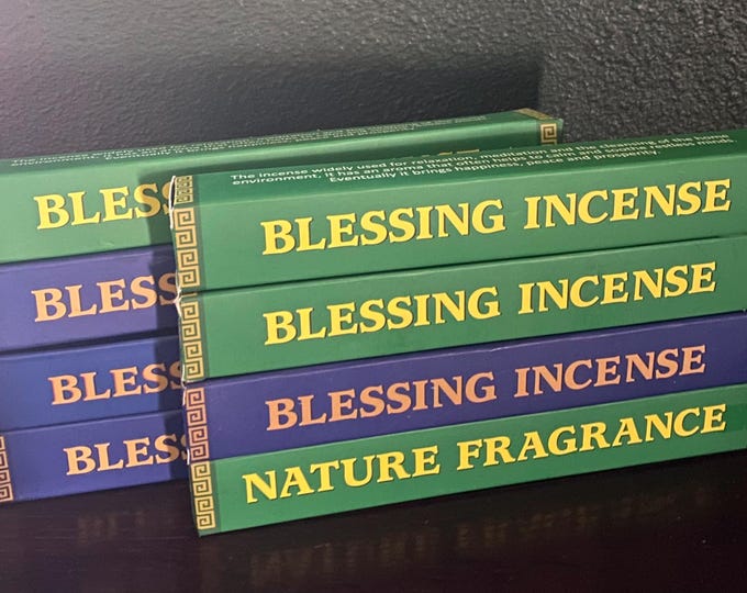 Blessing Tibetan Incense,  Please Choose From Premium or Regular, 26-27 Sticks per Box, 7-1/2 to 8” L, Nepal