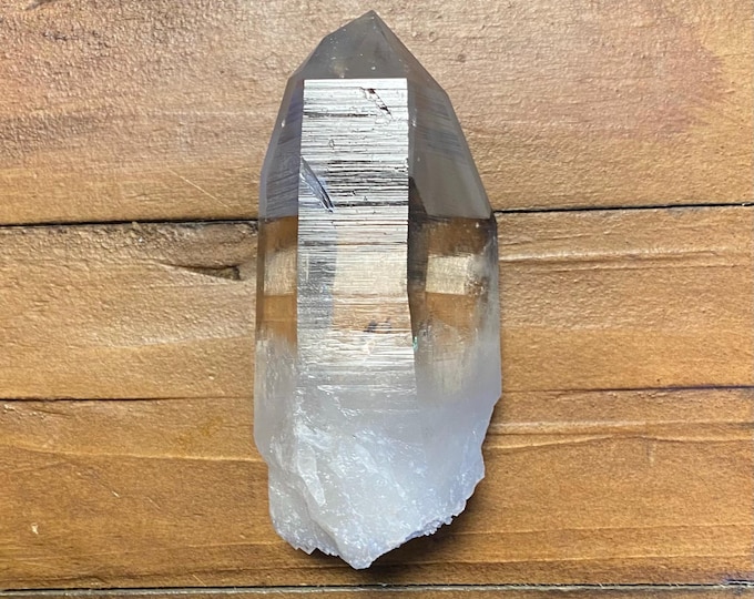 Arkansas Quartz, Clear, 1/3-1/2 LB, Raw, Light Striations, Silver Veils, Rainbows, Mine Fresh, Arkansas, 187.80 Grams, CR12351