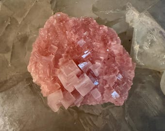 Pink Halite, Rock Salt Crystal, Hopper Crystals, Searles Valley California, 40.30 Grams, CR12559