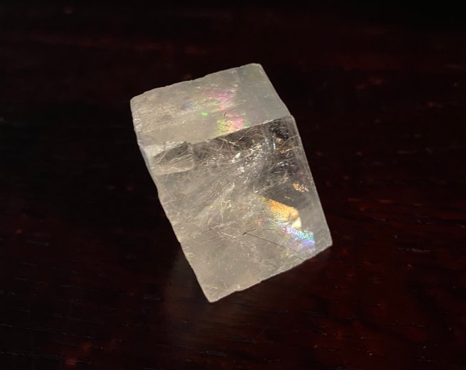 CALCITE, Raw Optical, aka Viking Sunstone, Mine Fresh, Silver Veils, Rainbows, Brazil, 40.80 Grams, CR11674