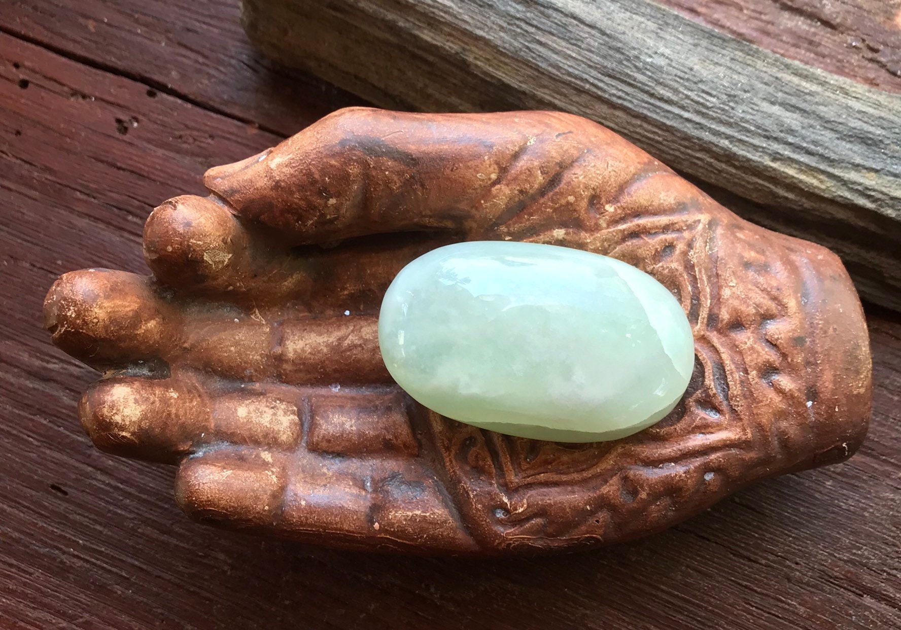 JADEITE, Polished Palm Stone, 60.6 Grams, Afghanistan, CR5079