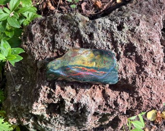 BLOODSTONE, 3/4 LBS+ Large Polished Freeform Colorful Stone, India, 371.60 Grams, CR11722