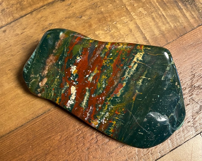 BLOODSTONE, 3/4 LBS+ Large Polished Freeform Colorful Stone, India, 347.80 Grams, CR11750