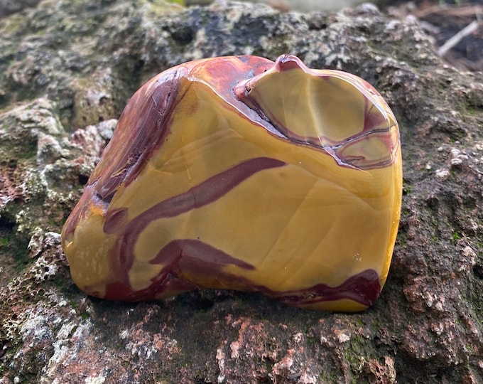 Mookaite Jasper, 1/2 LB+ Free-Form Large Palm Stone, Polished, 232.50 Grams, Australia, CR11510